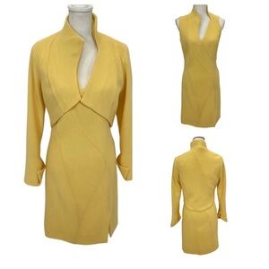 ❣️🎉HP🎉❣️ Danes Couture Luxe Dress & Jacket Size 6 Yellow